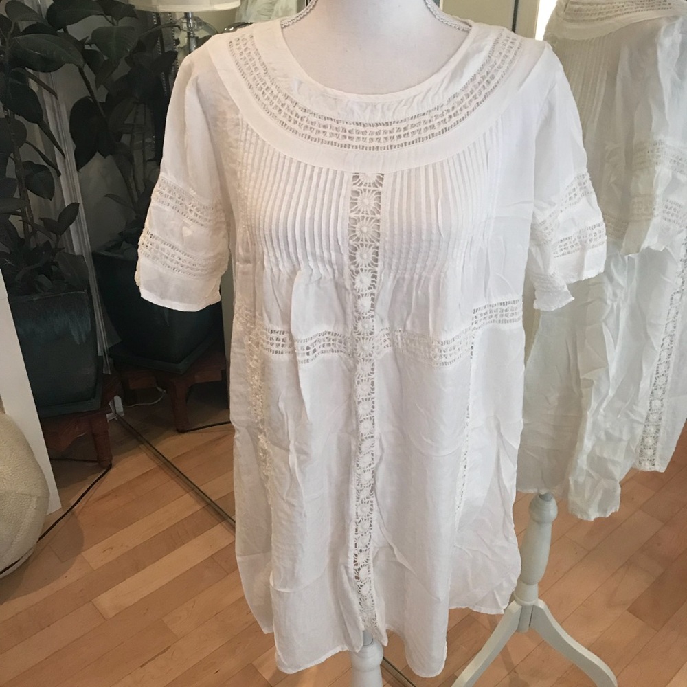 💥AMuse society ❤️white lace tunic new